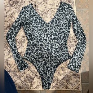 Socialite Patterned Long Sleeve Bodysuit